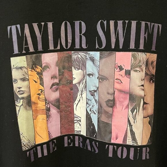 Taylor Swift The Eras Tour T-Shirt Sx XL Black Graphic Tee Album Cover Fan Merch - Picture 3 of 6